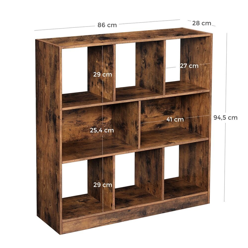 Pastatoma lentyna Songmics 86 cm, ruda kaina ir informacija | Lentynos | pigu.lt