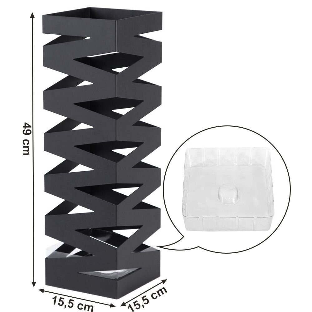 Skėčių stovas Songmics, juodas kaina ir informacija | Interjero detalės | pigu.lt