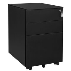 Шкафчик на колесиках Songmics 60 см, черный цена и информация | Шкафчики в гостиную | pigu.lt