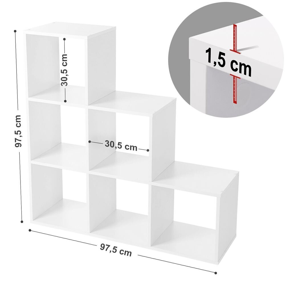 Pastatoma lentyna Songmics 98 cm, balta kaina ir informacija | Lentynos | pigu.lt