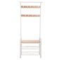 Prieškambario baldų komplektas Songmics 183 cm, baltas/rudas kaina ir informacija | Prieškambario komplektai | pigu.lt