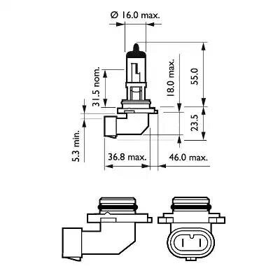 Lemputė 12V HB4 51W +30% VISION PHILIPS 9006PRC1 kaina ir informacija | Automobilių lemputės | pigu.lt