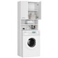 Spintelė virš skalbimo mašinos NORE FIN, balta цена и информация | Vonios spintelės | pigu.lt