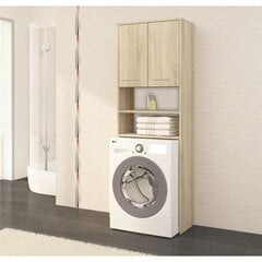 Spintelė virš skalbimo mašinos FIN, ąžuolo spalvos kaina ir informacija | Vonios spintelės | pigu.lt