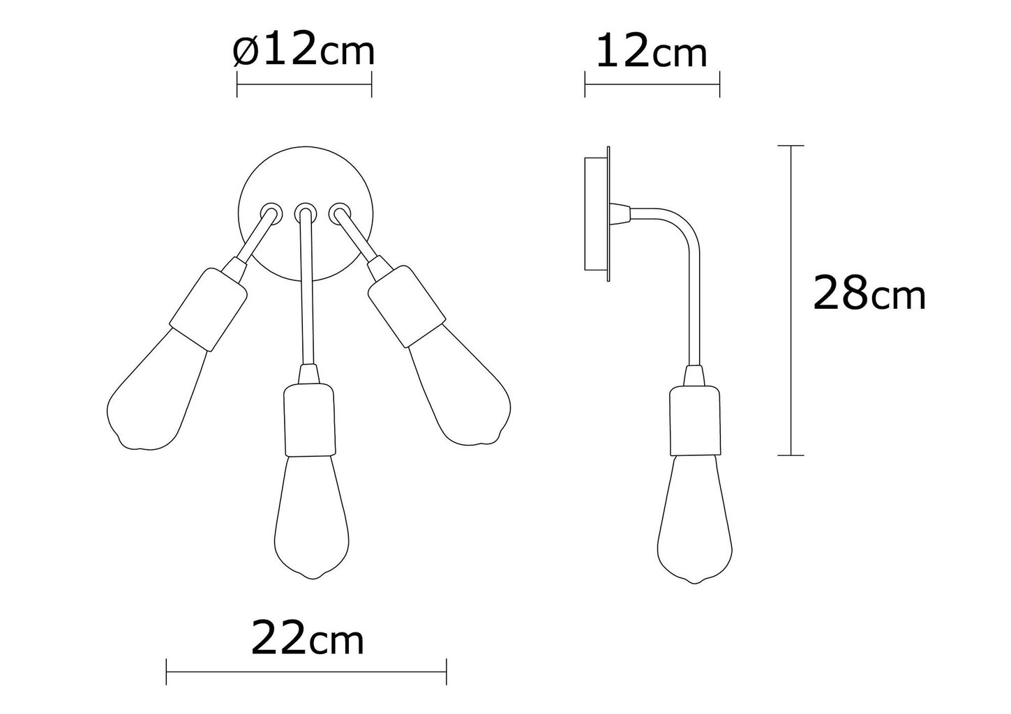 Opviq Noor Sieninis šviestuvas Harput - N-1335 kaina ir informacija | Sieniniai šviestuvai | pigu.lt