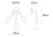 Opviq Noor Sieninis šviestuvas Harput - N-1335 kaina ir informacija | Sieniniai šviestuvai | pigu.lt
