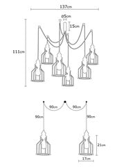 Opviq Noor подвесной светильник Alacati - N-1091 цена и информация | Люстры | pigu.lt