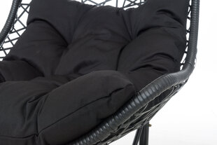 Pakabinamas krėslas 4LIVING Palermo, juodas kaina ir informacija | Lauko kėdės, foteliai, pufai | pigu.lt