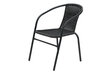 Lauko kėdė 4LIVING Roma, juoda kaina ir informacija | Lauko kėdės, foteliai, pufai | pigu.lt