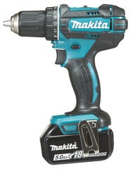 Аккумуляторная дрель-шуруповерт Makita DDF482RTJ 18В, 36/62NM, 2X5Aч цена и информация | Шуруповерты, дрели | pigu.lt