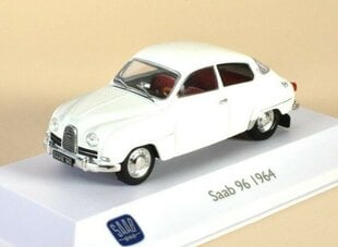 Модель автомобиля Saab 96 White 1964 3898002 Atlas Saab Collection 1:43 цена и информация | Коллекционные модели автомобилей | pigu.lt