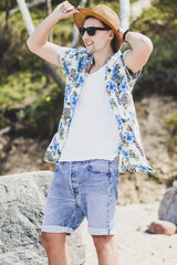 Мужская гавайская рубашка Tacky Beach цена и информация | Мужские футболки | pigu.lt