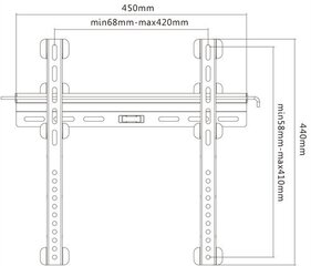 Deltaco 32-55” цена и информация | Кронштейны и крепления для телевизоров | pigu.lt