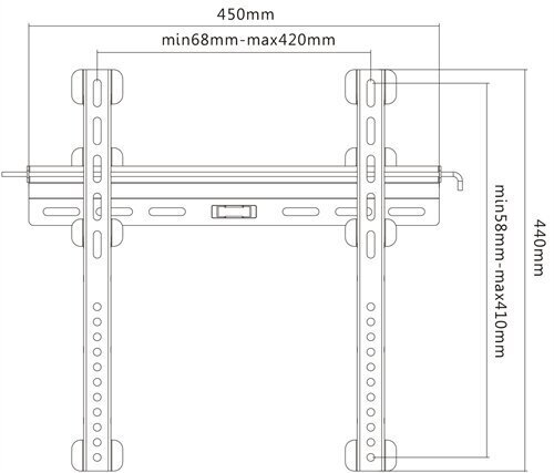 Deltaco 32-55” цена и информация | Televizorių laikikliai, tvirtinimai | pigu.lt