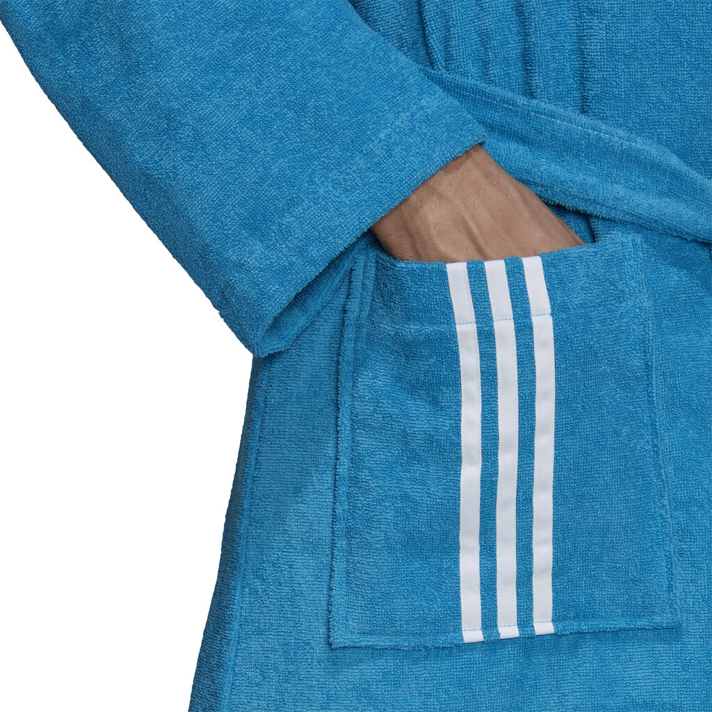 Vyriškas chalatas Adidas Bathrobe U Blue kaina ir informacija | Vyriški chalatai, pižamos | pigu.lt