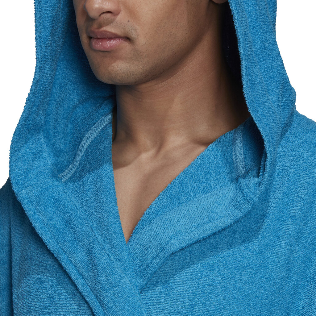 Vyriškas chalatas Adidas Bathrobe U Blue kaina ir informacija | Vyriški chalatai, pižamos | pigu.lt