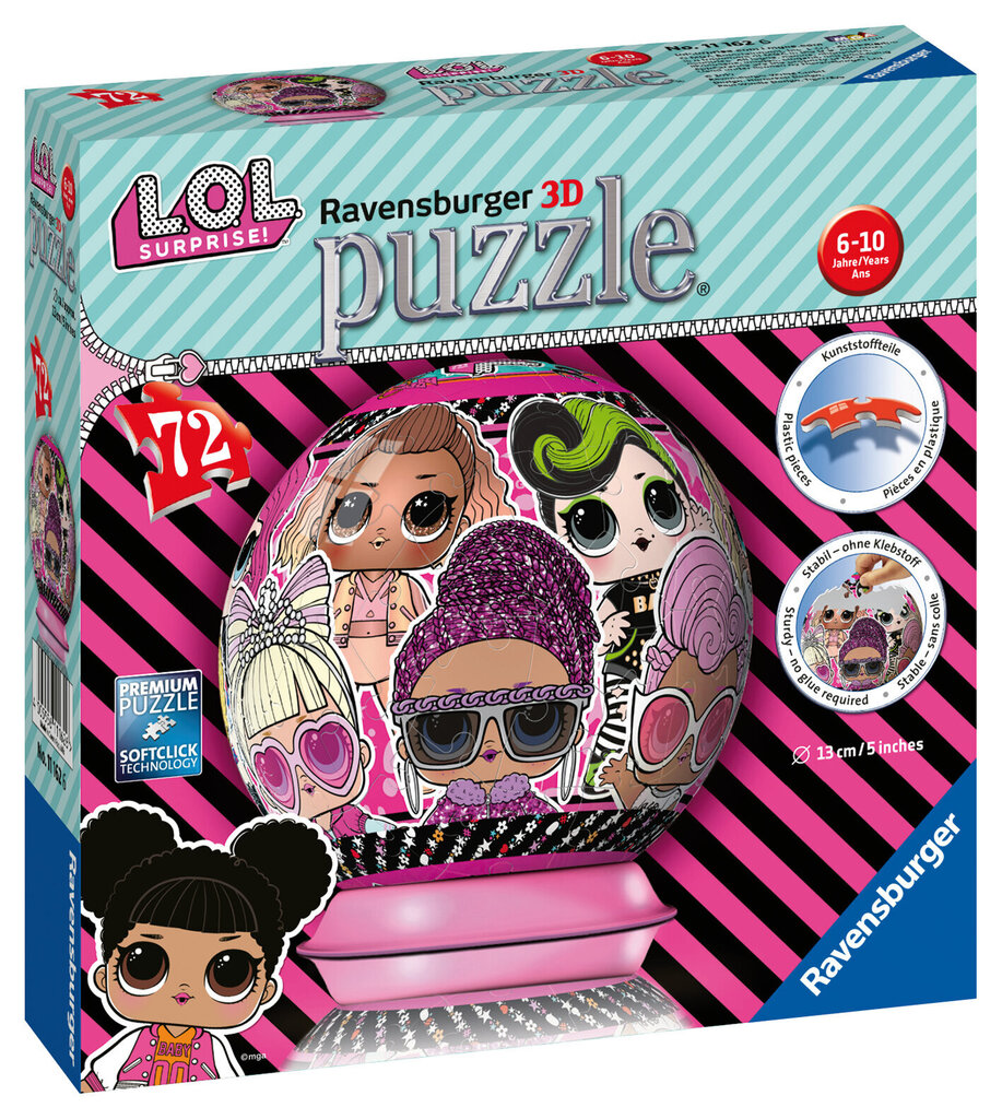 Dėlionė Ravensburger L.O.L. Surprise!, 72 d., 11162 kaina ir informacija | Dėlionės (puzzle) | pigu.lt