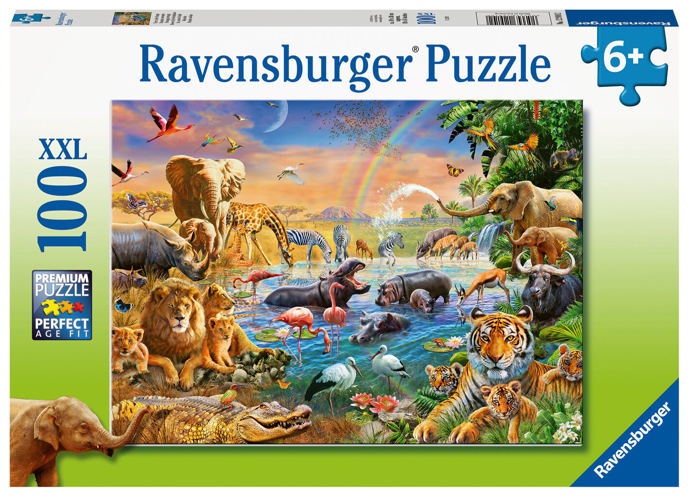 Dėlionė Ravensburger Vandens versmė savanoje, 100 d., 12910 kaina ir informacija | Dėlionės (puzzle) | pigu.lt