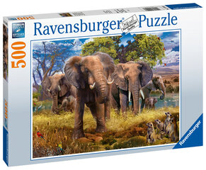 Dėlionė Ravensburger Dramblių šeima, 500 d., 15040 kaina ir informacija | Dėlionės (puzzle) | pigu.lt