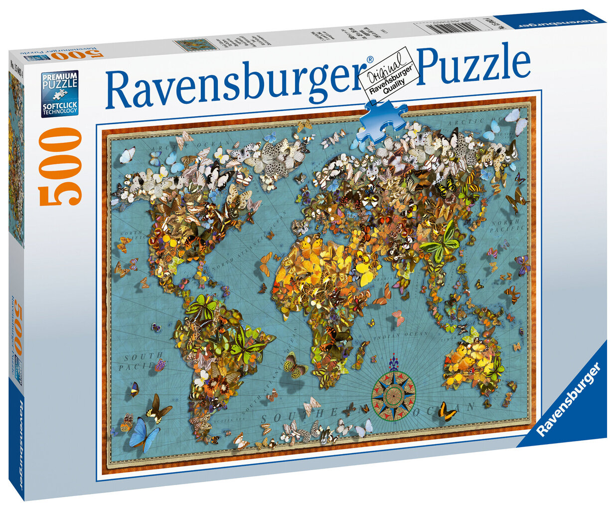 Dėlionė Ravensburger Drugelių pasaulis, 500 d., 15043 kaina ir informacija | Dėlionės (puzzle) | pigu.lt