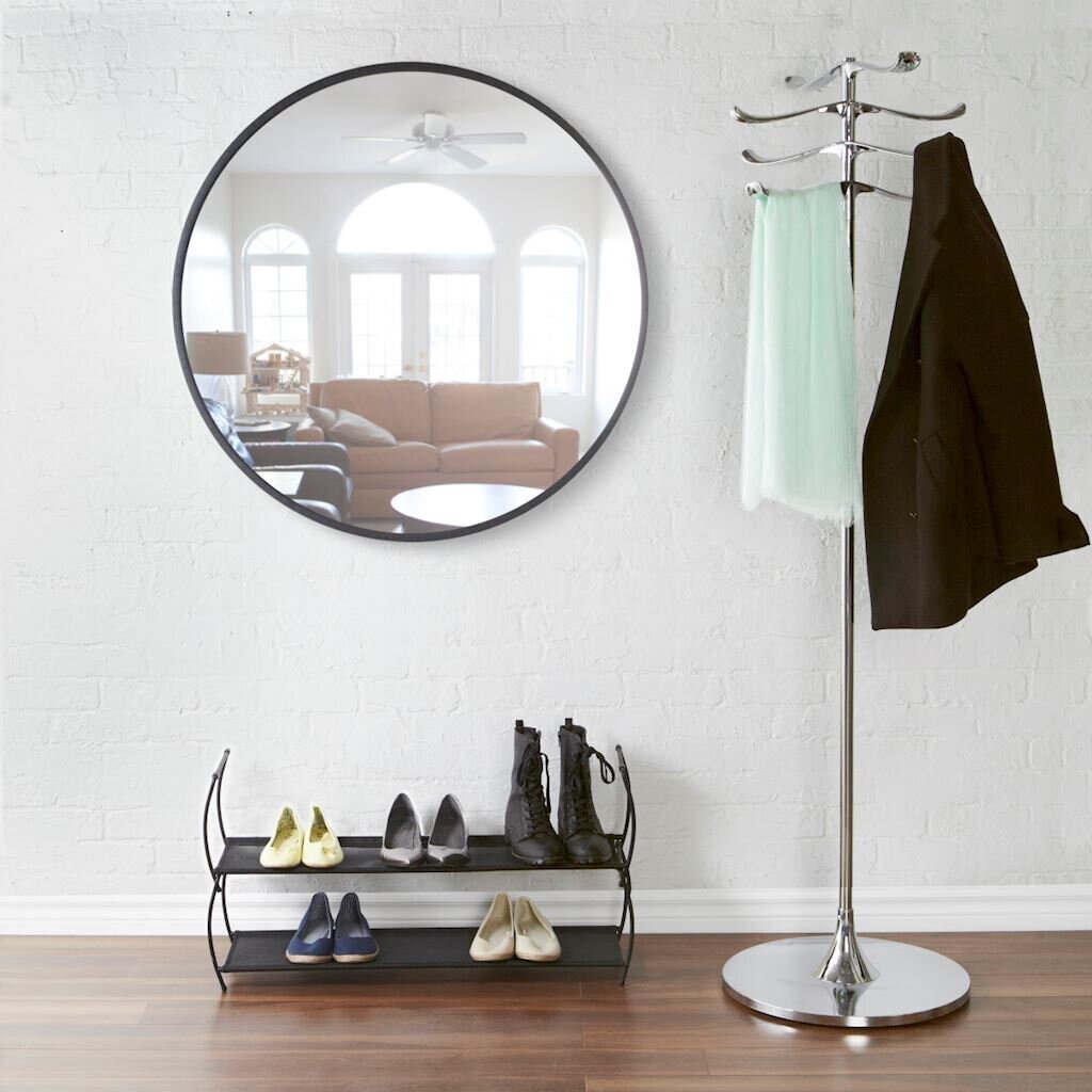 Sieninis veidrodis Umbra Hub, juodas цена и информация | Veidrodžiai | pigu.lt
