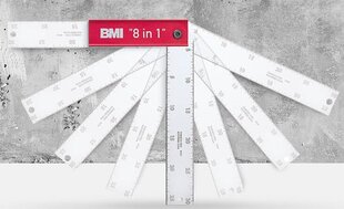 Профессиональный измеритель угла наклона BMI 8 IN 1 (400x150 мм) цена и информация | BMI Сантехника, ремонт, вентиляция | pigu.lt