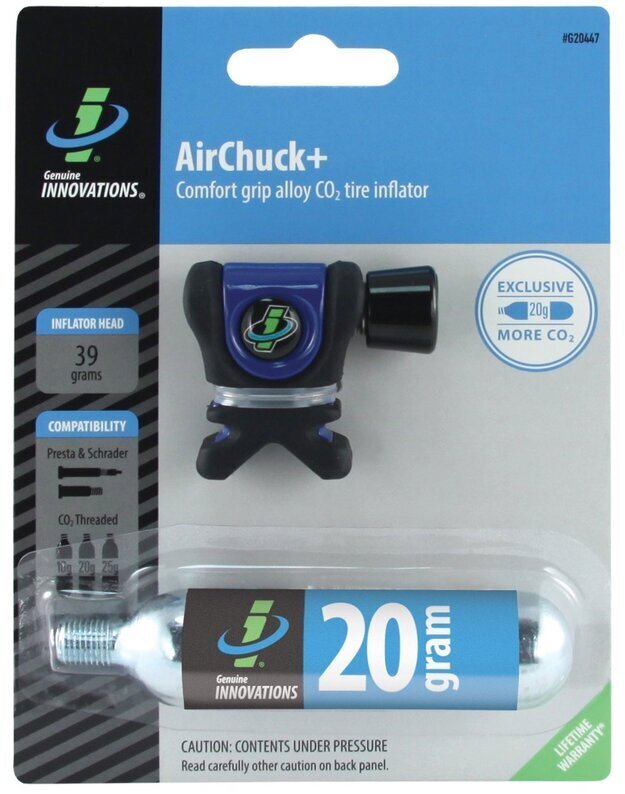 Airchuck plius padangų pripūtimo antgalis su 20 g kasete цена и информация | Pompos dviračiams | pigu.lt