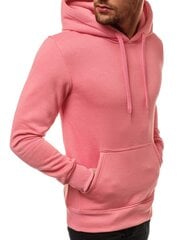 Rožinės spalvos vyriškas džemperis su gobtuvu Buvoli kaina ir informacija | Džemperiai vyrams | pigu.lt