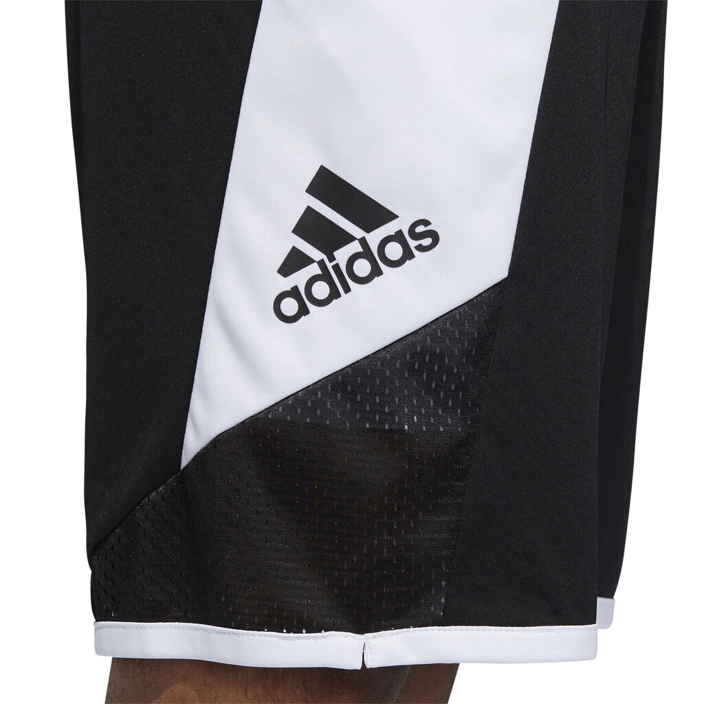 Vyriški krepšinio šortai Adidas Pro madness Shr Black White, juoda kaina ir informacija | Vyriški šortai | pigu.lt