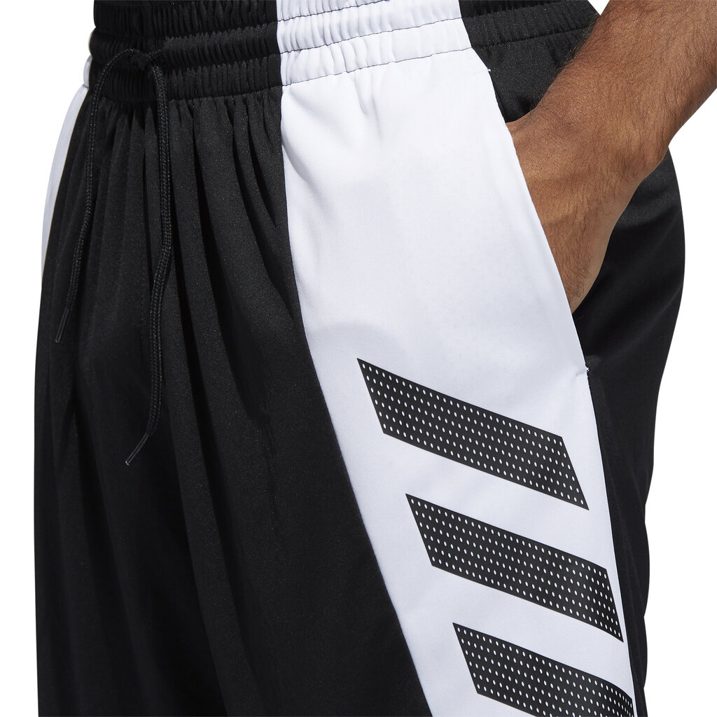 Vyriški krepšinio šortai Adidas Pro madness Shr Black White, juoda kaina ir informacija | Vyriški šortai | pigu.lt