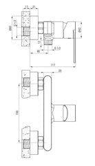 Deante dušo maišytuvas su pajungimu dušui Alpinia BGA 040M, chrome цена и информация | Смесители | pigu.lt