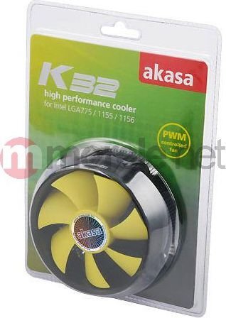 Akasa K32 High Performance PWM Intel Cooler (AK-CC7117EP01) цена и информация | Procesorių aušintuvai | pigu.lt