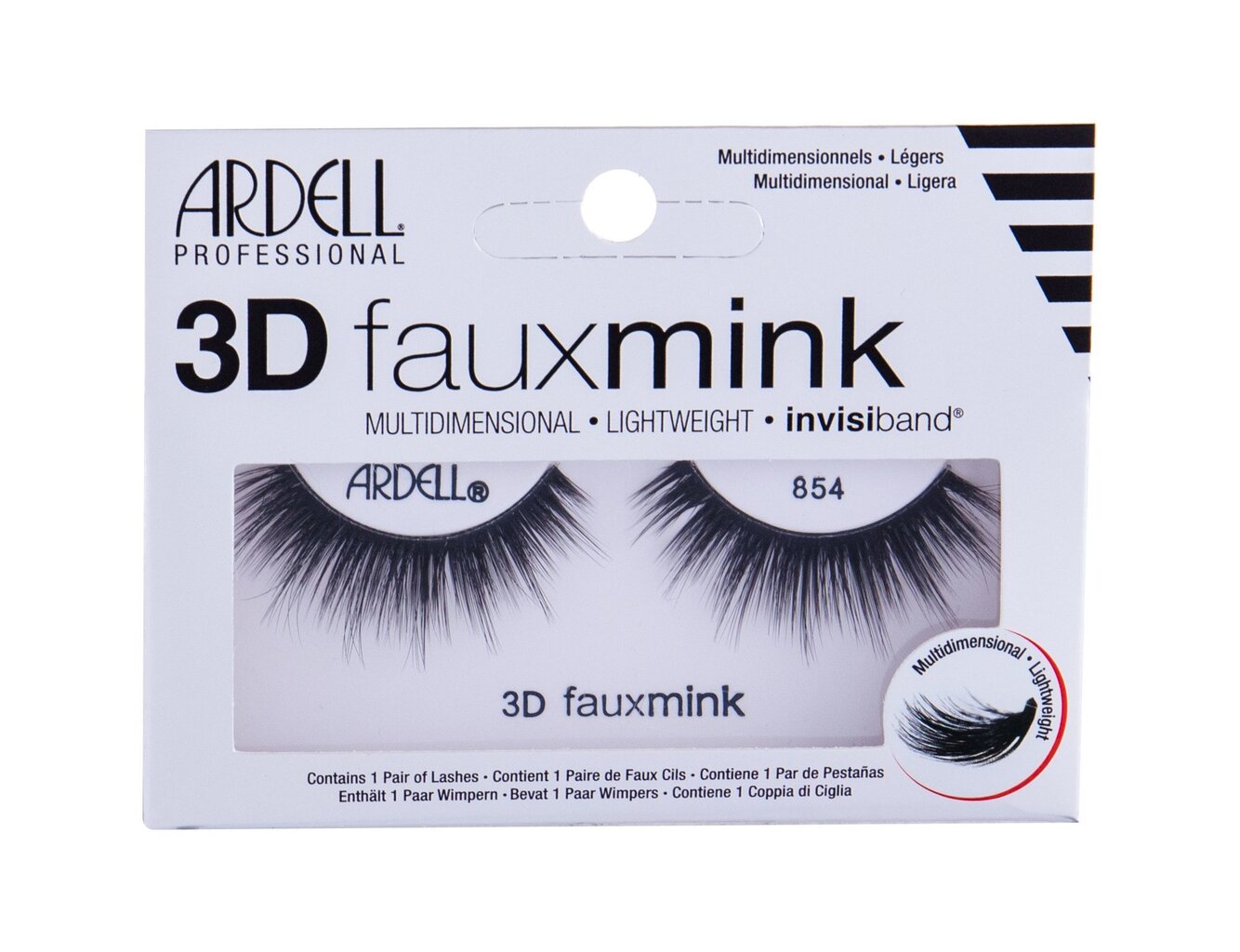 Priklijuojamos blakstienos Ardell 3d Faux Mink Lashes Black 854 цена и информация | Priklijuojamos blakstienos, blakstienų rietikliai | pigu.lt