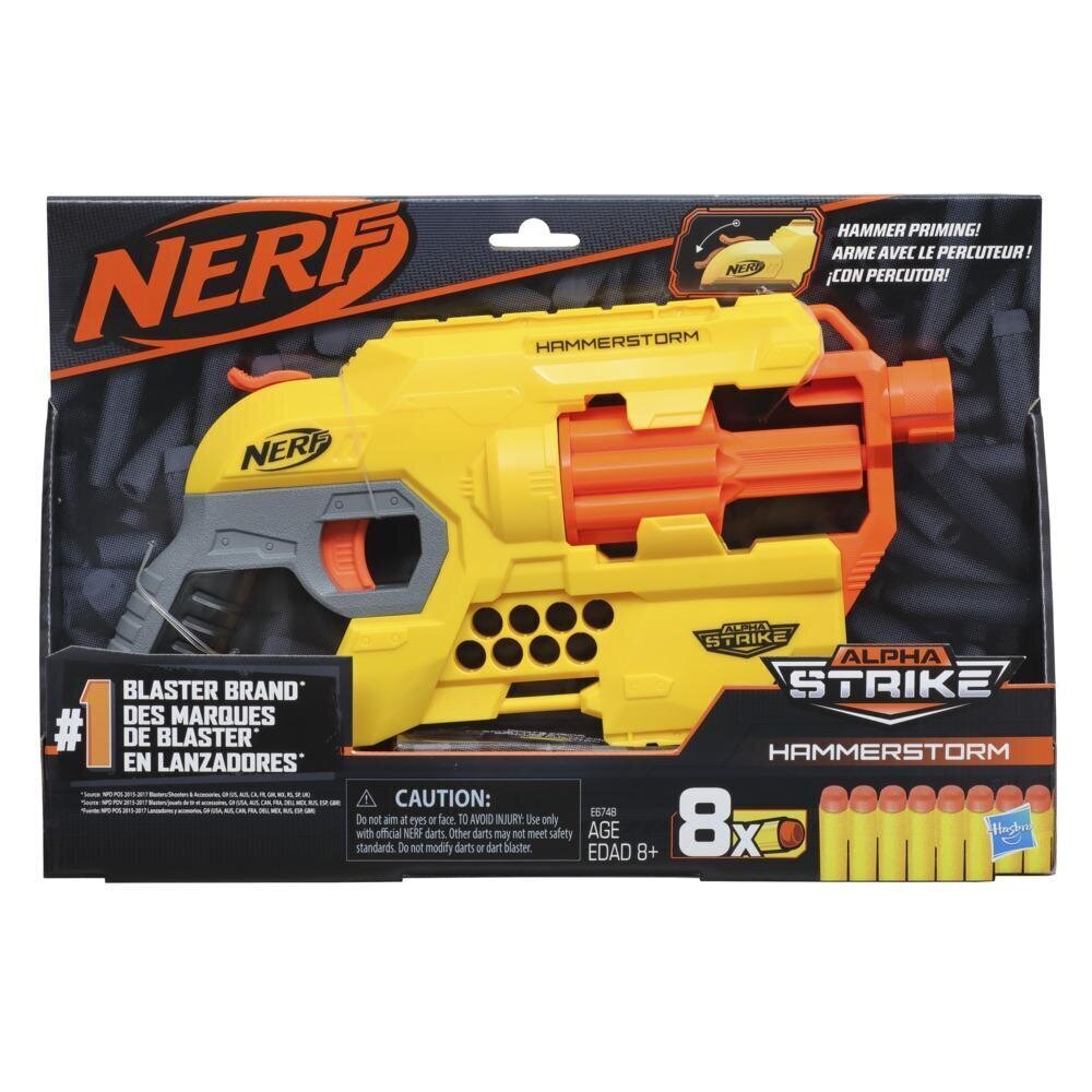 Žaislinis šautuvas Nerf Alpha Strike Hammerstorm kaina ir informacija | Žaislai berniukams | pigu.lt