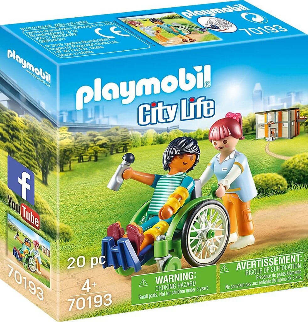 70193 PLAYMOBIL® City Life Pacientas vežimėlyje kaina ir informacija | Konstruktoriai ir kaladėlės | pigu.lt