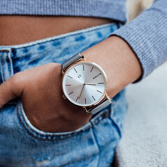Laikrodis moterims Millner Mayfair Rose Silver 39 mm kaina ir informacija | Moteriški laikrodžiai | pigu.lt