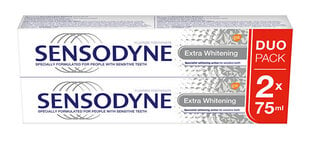 Dantų pasta Sensodyne Extra Whitening, 2 x 75 ml kaina ir informacija | Dantų šepetėliai, pastos | pigu.lt