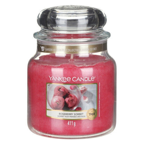 Kvapioji žvakė Yankee Candle Roseberry Sorbet 411 g kaina ir informacija | Žvakės, Žvakidės | pigu.lt