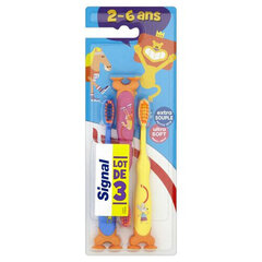 Minkštas dantų šepetėlis vaikams Signal Kids Ultra Soft, 3 vnt. kaina ir informacija | Dantų šepetėliai, pastos | pigu.lt