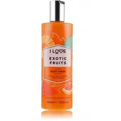 Dušo želė I Love Exotic Fruits Scented Body Wash, 360 ml цена и информация | Масла, гели для душа | pigu.lt