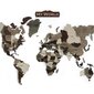 Medinis pasaulio žemėlapis, pilkas цена и информация | Reprodukcijos, paveikslai | pigu.lt