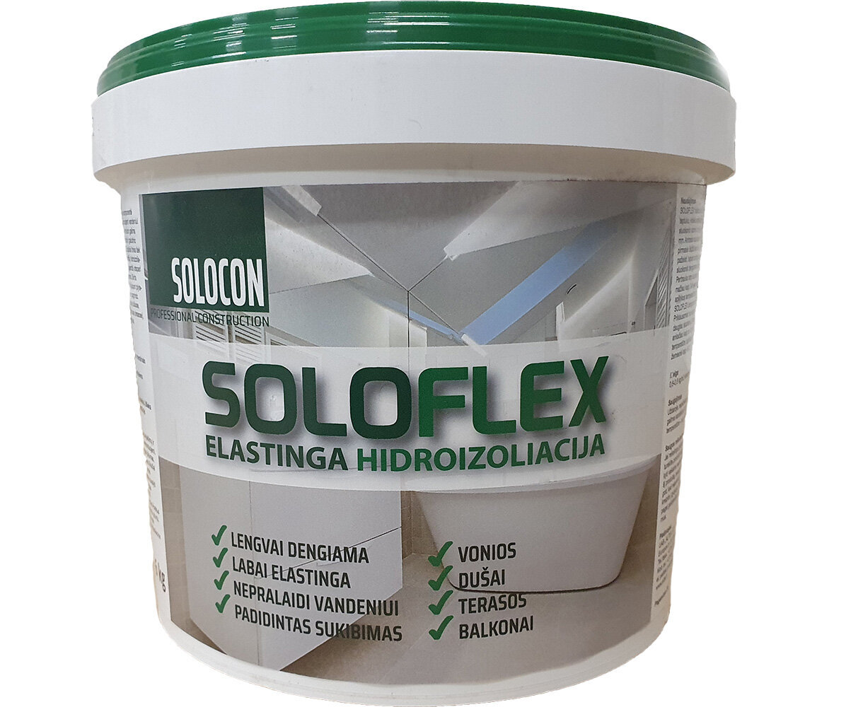 Elastinga hidroizoliacija po plytelėmis Soloflex, 6 kg цена и информация | Sandarinimo medžiagos | pigu.lt