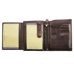 Piniginė Genuine Leather 497BRNWL kaina ir informacija | Vyriškos piniginės, kortelių dėklai | pigu.lt