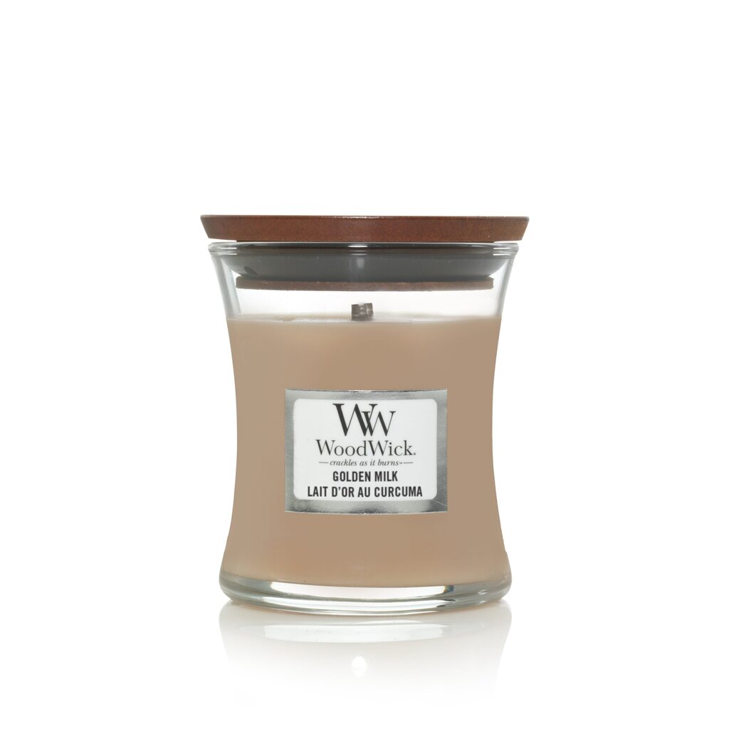 WoodWick kvapioji žvakė Golden Milk, 85 g kaina ir informacija | Žvakės, Žvakidės | pigu.lt