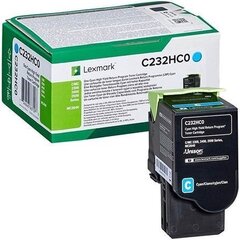 Lexmark C232HC0, mėlyna (cyan) kaina ir informacija | Kasetės lazeriniams spausdintuvams | pigu.lt