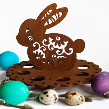 Подставка для пасхальных яиц "Пасхальный заяц" цена и информация | Праздничные декорации | pigu.lt