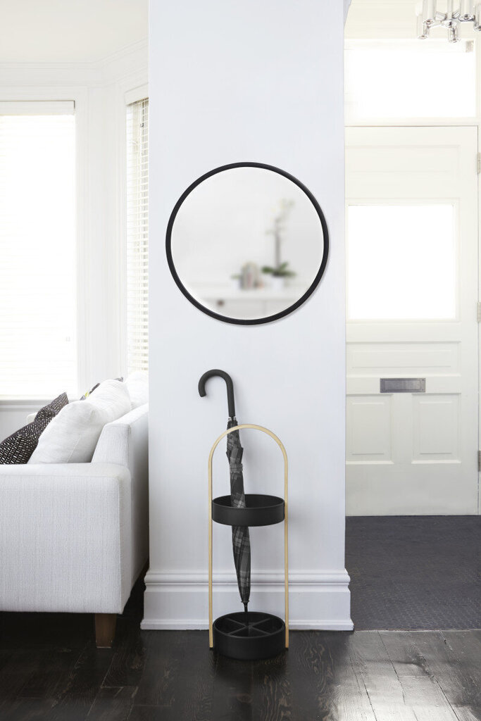 Sieninis veidrodis Umbra 61 cm, juodas kaina ir informacija | Veidrodžiai | pigu.lt