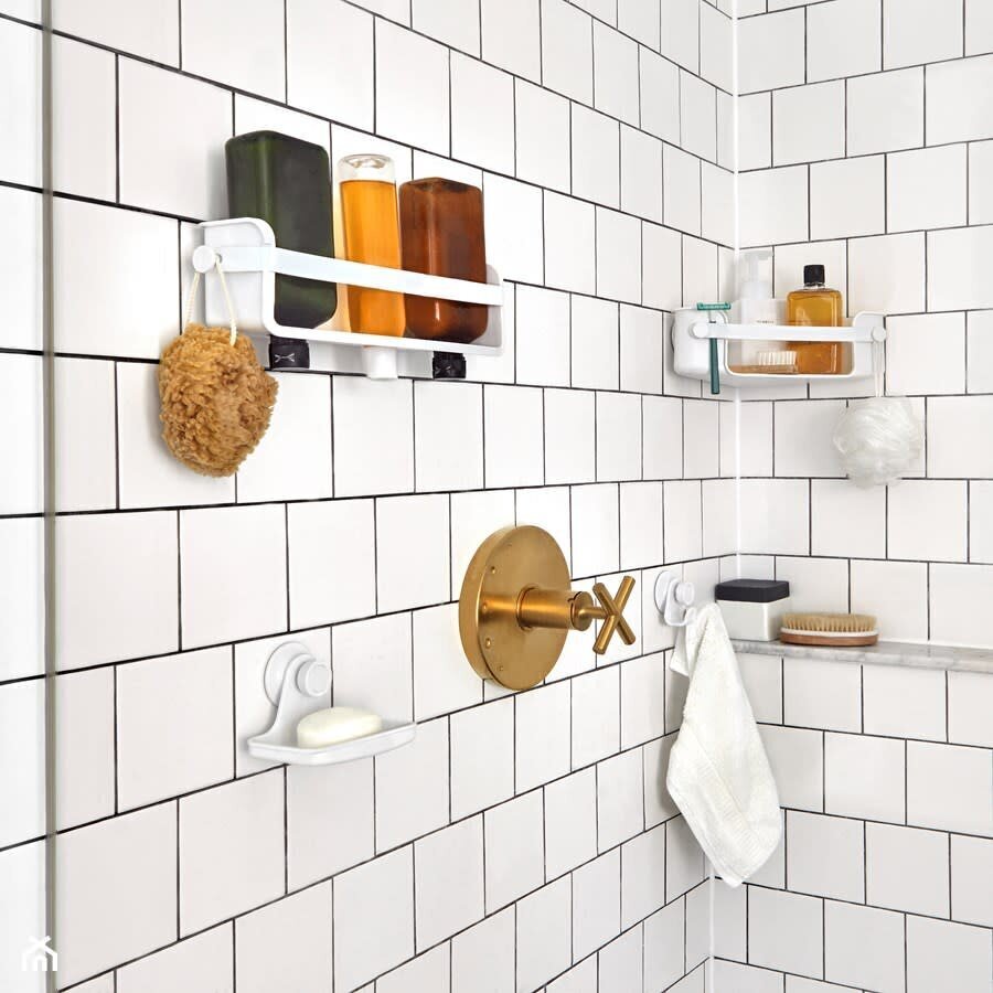 Umbra plastikinė sieninė vonios lentyna Flex, 33x11x9 cm kaina ir informacija | Vonios kambario aksesuarai | pigu.lt