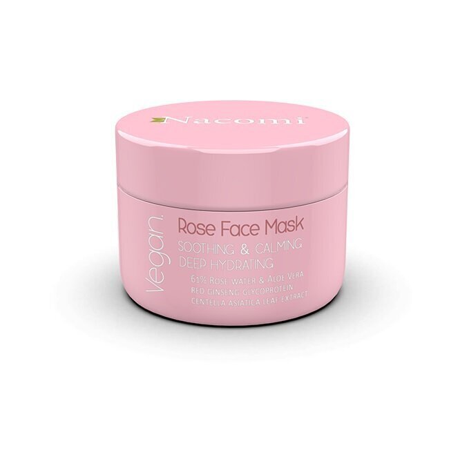 Veido kaukė Nacomi Vegan Rose Face Mask 50 ml kaina ir informacija | Veido kaukės, paakių kaukės | pigu.lt