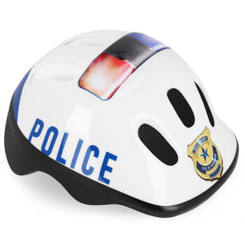 Vaikiškas dviratininko šalmas Spokey Police, baltas kaina ir informacija | Šalmai | pigu.lt